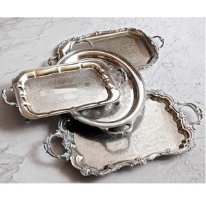 ถาดเสิร์ฟอาหารโลหะอเนกประสงค์แบบดั้งเดิมถาดเสิร์ฟอาหารในบ้านทนทานต่อความร้อนใช้งานได้ถาดสำหรับห้องพักโรงแรม - Product Image 5