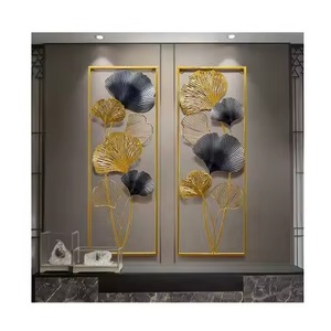 Noir Floral En Acier Inoxydable 3D À La Main Mur Art Suspendu Décor Élégant Moderne Salon Chambre Bureau Maison Intérieurs Inde - Product Image 5