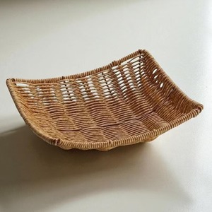 Plateau rond en rotin fait à la main avec un motif de coquillages, cadeau de Noël, vaisselle décorative pour la décoration de la maison - Product Image 6