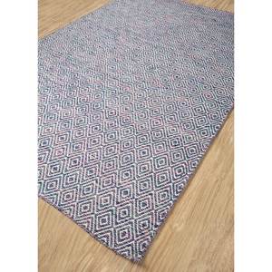 พรมจาไพร์ ADWV-13047 สีน้ำเงินอะบราช ทอแบบแบน ทำจากขนสัตว์และวิสโคส ลายเรขาคณิต สำหรับใช้ในบ้าน - Product Image 2