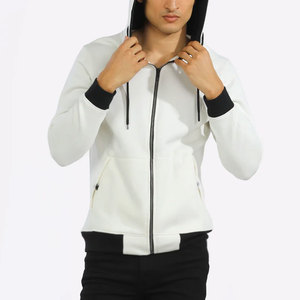 À la mode à capuche col hommes fermeture éclair à capuche à vendre 100% coton fait fermeture éclair à capuche pour hommes - Product Image 5