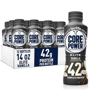 Core Power Elite High <b>Protein</b> Shake, Vanilla, 42g Bottle, 14oz, 12 Pack - Product Image 6