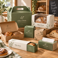 Boîtes d'emballage personnalisées AT PACK avec fenêtre, boîtes à gâteaux, boîtes à pâtisserie et fournitures d'emballage alimentaire pour boulangeries et cafés