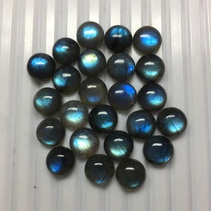 Natural Labradorite Round Cabochon Flat Back Loose Gemstones 2mm to 12mm for Jewelry Making - Product Image 3