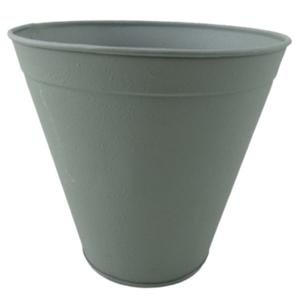 Lot de 3 pots de fleurs en pierre grise de grande taille en métal pour l'intérieur et l'extérieur de la maison. - Product Image 1