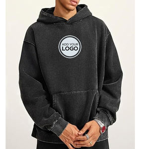 Hombres Streetwear Heavyweight Distressed Acid Wash Hoodies - Product Image 3