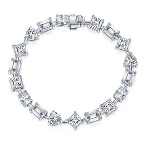 Pulsera personalizada de Plata de Ley 925 con diamantes cultivados en laboratorio, pulsera de tenis, nueva colección para mujer - Product Image 1