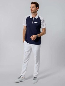 Logo personnalisé 100% coton polos pour hommes vêtements de sport vierge surdimensionné logo personnalisé polos - Product Image 3
