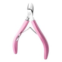 Pince à cuticules professionnelle allemande modèle K-215, poignée en silicone, 4 pouces, articulation à vis, acier inoxydable de qualité médicale, mâchoire de 7 mm
