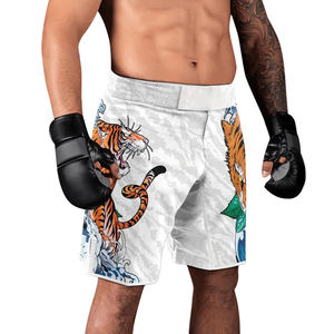 Short MMA imprimé sublimé en polyester 100% de haute qualité pour hommes, séchage rapide, vêtements de sport UFC Grappling, arts martiaux - Product Image 4