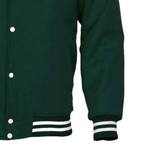 Chaqueta Bomber Varsity de lana de alta calidad para hombre, logotipo personalizado, diseño de Letterman, ropa fina de invierno, frente de lona, precio al por mayor OEM - Product Image 2