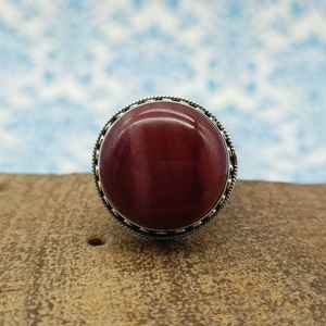 แหวนแต่งงานเงินสเตอร์ลิง925มาใหม่เครื่องประดับหินแจสเปอร์สีแดงชุดเพชรประดับมุกเทคโนโลยี - Product Image 4