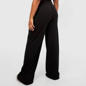 Gran oferta, pantalones de chándal transpirables de algodón informales de talla grande para mujer, pantalones de pierna ancha con tela de Spandex, pantalones Cargo para niñas - Product Image 2