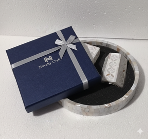 Conjunto de regalo religioso Ramadan Eid-Perla y sándalo Bakhoor Quemador de tres piezas Oriente Medio Fragancia para el hogar NC - Product Image 1