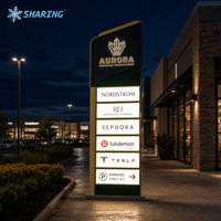 Pylône d'orientation lumineux LED extérieur autoportant pour station-service, personnalisé, avec messages de guidage, pour quartier commercial, IP65