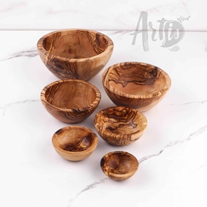 Handmade Olive Wood <b>Serving</b> <b>Bowls</b>-Premium Wooden <b>Bowls</b> set for Home and Table Use - Product Image 3