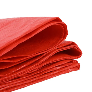 Modèle enduit de parasol imperméable de tissu industriel de bâche de PE rouge de longévité élevée pour des auvents de conception simple de jardins de Patios - Product Image 5