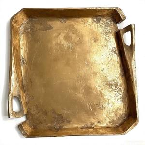 Plateau DiamondLuxe en aluminium brossé à bords profonds Poids luxueux et attrait intemporel pour une sophistication et des cadeaux modernes - Product Image 3