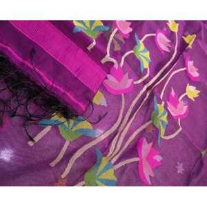 Conjunto de Traje Bordado de Seda Satén Jamdani Tejido a Mano, Antiarrugas, para Ocasiones Casuales y Formales de Verano - Product Image 3