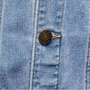 Chaqueta vaquera de algodón 100% con revestimiento para hombre, nueva moda de primavera, diseños personalizados de alta calidad con rasgado de talla grande, impermeable a prueba de viento - Product Image 6