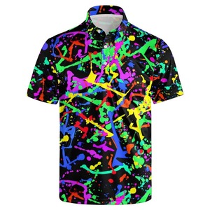 100% Polyester <b>Men</b> Comfortable Full Sublimation Polo <b>Shirts</b> <b>Summer</b> Short Sleeve Sport Polo <b>Shirt</b> - Product Image 4