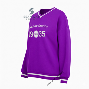 เสื้อสเวตเชิ้ต NCVW Sorority แบบลำลอง ผ้าฝ้าย คอกลม ทรงโอเวอร์ไซส์ ปักลาย พรีเมียม สำหรับผู้หญิง - Product Image 1