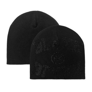 Gorro de punto Jacquard personalizado con gorro de diamantes de imitación gorro unisex fabricante de gorros con piedras 2025 - Product Image 6