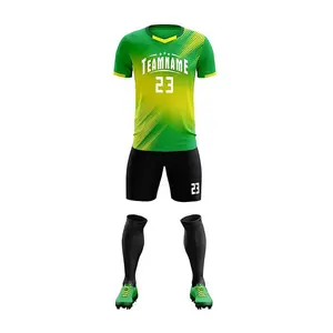 Sports Soccer Uniforms Custom Soccer Jersey & Shorts uniform Kit Set | 100% Polyester Custom Hot Football Jersey Uniform