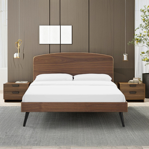 Lit Queen Minimaliste Moderne avec Finition Exceptionnelle pour Meubles de Chambre à Coucher - Product Image 5