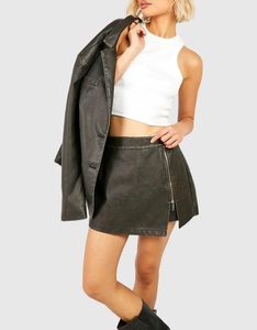 Breathable Design <b>Low</b> MOQ Fully Customized Leather <b>Short</b> Professionally Manufactured Women Biker <b>Short</b> In Solid Color - Product Image 3