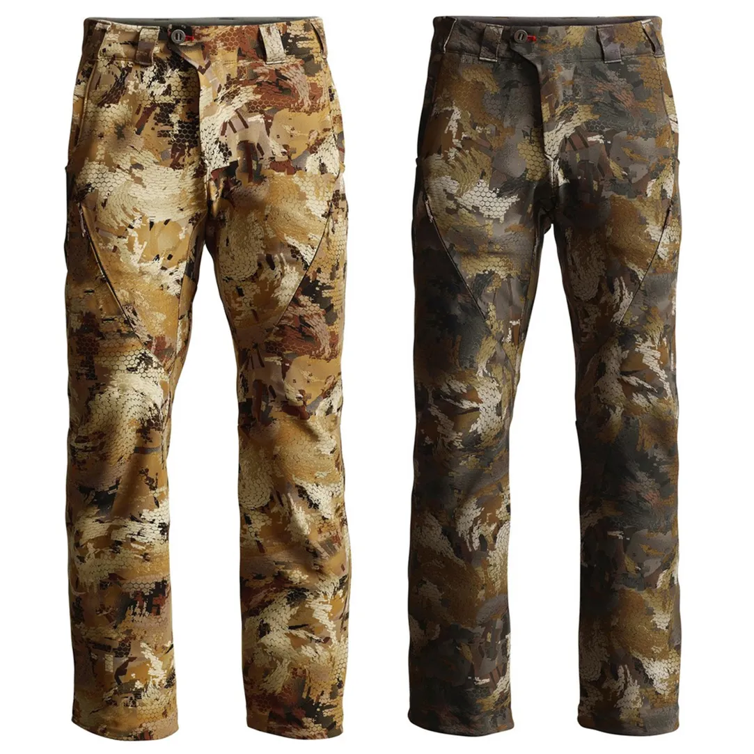 Diseñe sus propios pantalones de caza de camuflaje duraderos de la mejor calidad para hombres Pantalones de sudor de caza duraderos elásticos de 4 vías Cómodos