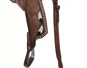 Selle anglaise de qualité supérieure Western Leather Horse Barrel Racing Design floral sculpté à la main - Product Image 5