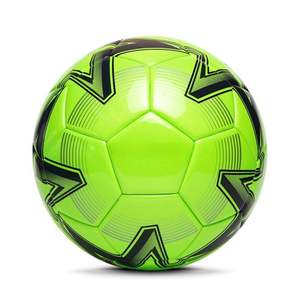 Ballon de football d'entraînement en PVC orange fluorescent avec panneaux cousus à la machine pour exercices pour jeunes ou pratique à haute visibilité - Product Image 5