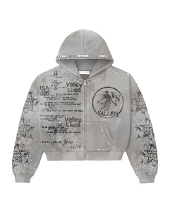 Sweat-shirt court à capuche pour femme, en tricot, avec fermeture éclair, confortable, respirant, en polaire, pour l'hiver, de haute qualité - Product Image 2