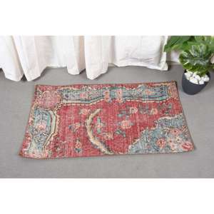 Classique turc 1.8 X 3.3ft grande surface Kilim tapis traditionnel rouge bleu Patchwork Design laine Latex support Rectangle couloir 10mm - Product Image 5