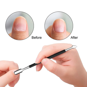 ที่ดันหนังกำพร้าเล็บแบบสองด้านพร้อมที่จับสีดำ - Product Image 6