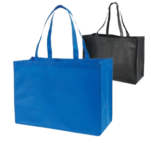 Bolsa de compras reutilizable no tejida biodegradable, logotipo de costura ultrasónico prensado en caliente, diseño ecológico CENPLAS, Vietnam, 2017 - Product Image 1