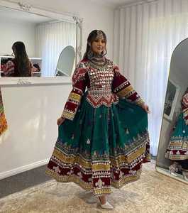 Tradicional Afghani encaje bordado hasta el suelo vestidos mujeres transpirable buena calidad mejor diseño traje al por mayor personalizado - Product Image 3