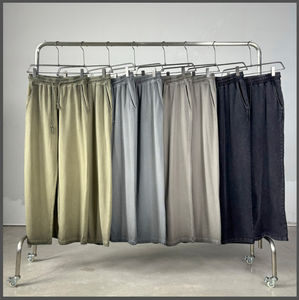 2025, ropa de calle personalizada de alta calidad, pantalones para correr para hombre, pantalones de chándal de algodón de peso pesado, pantalones de chándal de pierna ancha holgados con diamantes de imitación para hombre - Product Image 5