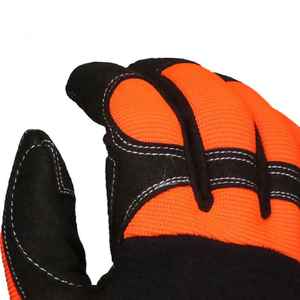 ถุงมือช่างหนังแพะลายหนังวัวสำหรับขับรถตัดป้องกันการกระแทก - Product Image 5