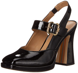 Zapatos de Tacón Alto Personalizados para Mujer, Tipo Mary <span class=keywords><strong>Jane</strong></span> con Tira Trasera, Microfibra, Tacón de 11.5 cm, Punta Cuadrada, Plataforma, para Fiestas de Verano - Product Image 1