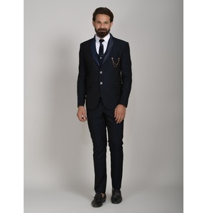 ชุดสูทลายตารางหมากรุกสีกรมท่า 5 ชิ้น หรือชุดสำหรับงานแฟชั่นโชว์ โดดเด่นสะดุดตา พร้อมจำหน่ายในตลาดเฉพาะกลุ่มลูกค้าระดับไฮเอนด์ ในราคาที่ดีที่สุด - Product Image 1