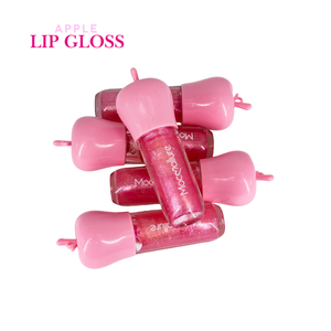 Mocoallure New Fashion Apple <b>Lip</b> <b>Gloss</b> Wholesale - 24 Pcs Display Box Bulk - Shimmering Pink Mirror Effect - 24H Moisturizing - Product Image 3