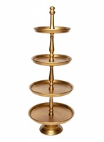 Support à gâteau en métal doré à 4 niveaux, luxe moderne, simple et élégant, présentoir à desserts pour mariage, support à cupcakes, décoration de fête, nouvelle arrivée