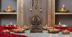 Hecho a mano Art Deco Lord Ganesha Kiran colgante de pared Showpiece aluminio Metal para decoración del hogar y fines de regalo - Product Image 5