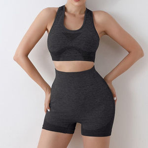 ชุดชั้นในและกางเกงสำหรับออกกำลังกายหรือออกกำลังกายสไตล์รัดรูปชุดสั้นสำหรับใส่เล่นโยคะออกกำลังกาย - Product Image 2
