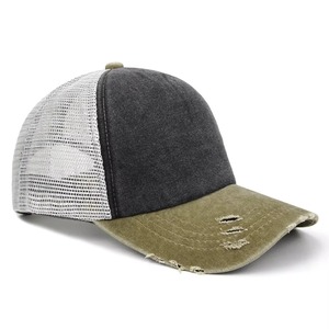 Gorra deportiva Vintage de dos tonos RTS, ala curva, lavado, 5 paneles, Retro, desgastado, desteñido, gorra de camionero de algodón asequible, gorras de béisbol - Product Image 6
