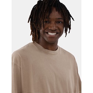 Camiseta personalizada 100% de algodón para hombre, Camiseta de calidad de lujo con cuello redondo y hombros caídos en blanco, ropa de calle, camiseta de gran tamaño para hombre - Product Image 4