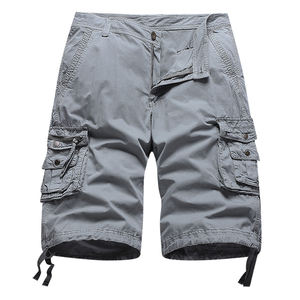 Pantalones cortos Cargo de seis bolsillos caqui para hombre de alta calidad, nuevo diseño, tejido de algodón personalizado, ropa de calle de seis bolsillos, informal, cintura media, Hip Hop - Product Image 3