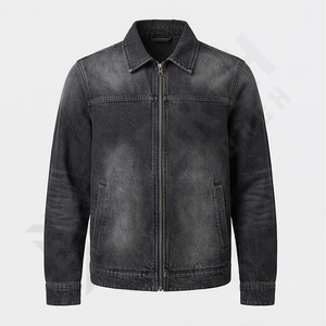 Chaqueta Vaquera de Invierno para Hombre, Diseño Personalizado, Estilo Urbano, Lavado Ácido, Vintage, Bordada, con Estampado, Impermeable, Ropa de Moda - Product Image 1